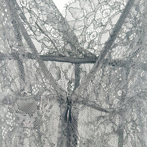 Victorias Secret Whimsigoth Coquette Sheer Lace Teddy Romper Lingerie Bodysuit S - Picture 6 of 9